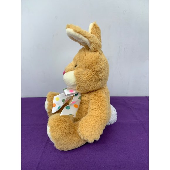 American Greetings 11 Inch Cream Bunny Easter Colored Eggs White Ribbon Bow Plus - Picture 5 of 11